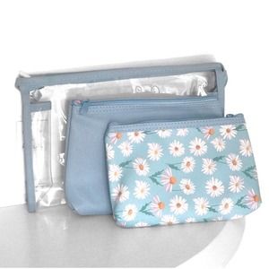 Adorable 3 Piece Makeup Cosmetic Travel Home Makeup Bag Cosmetic Bag Set